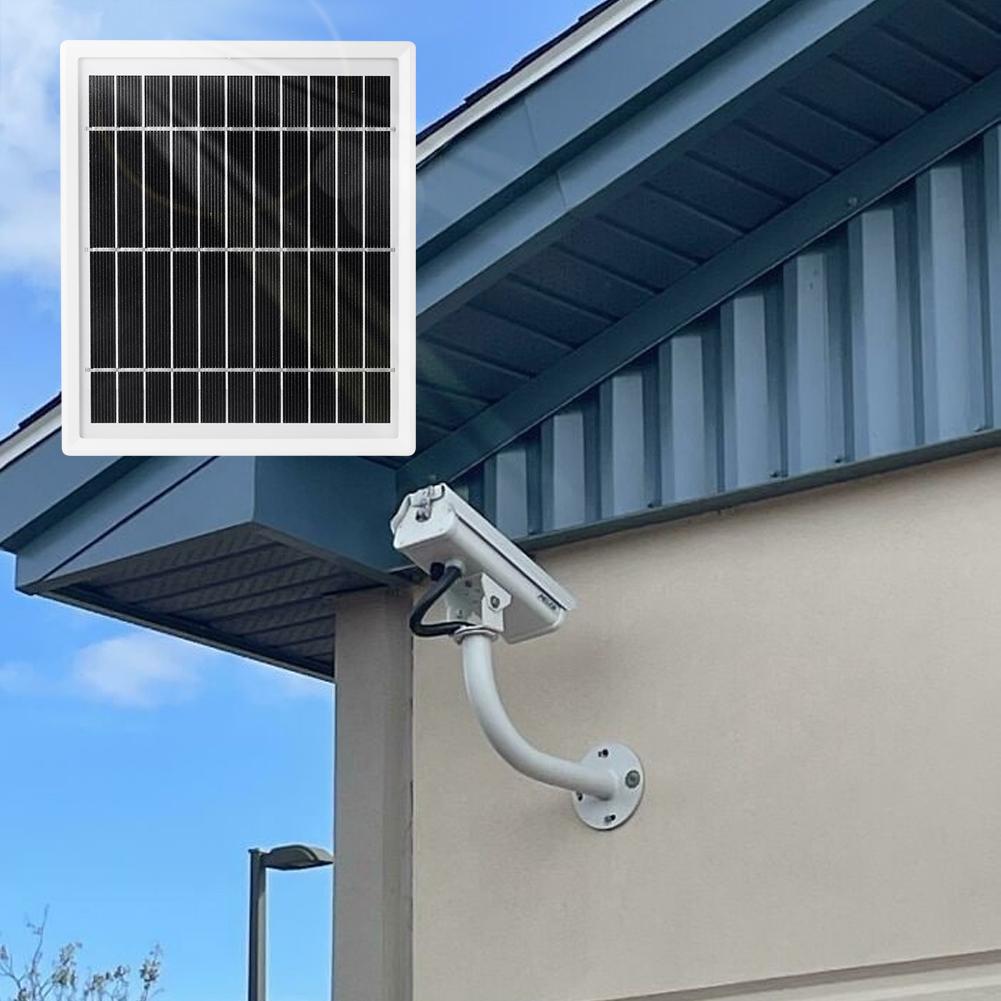 4.5W 5V Solar Panel Wall Mounting Low-Power Solar Charging Panel Waterproof For Doorbell Security Camera With 300cm CableBracket