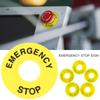 10KS Odolný 22mm Rám Příslušenství Spínače Značka Znamení Nouzového Zastavení Varovný Kruh