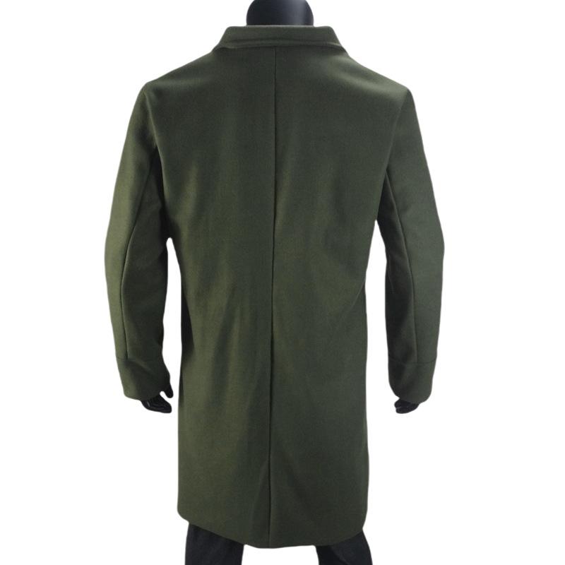 European 2024 Men's Double-Breasted Wool Overcoat In Stock