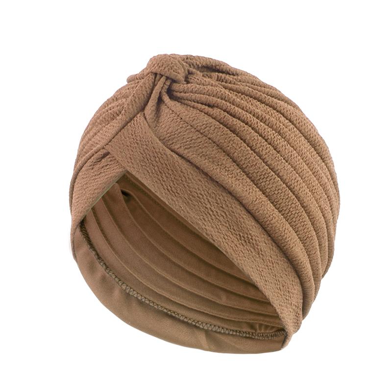 New Women's Solid Color knot Hijab Turban Bonnet African Head Wraps Nigeria Wedding Party Headpiece Muslim Under Scarf Caps