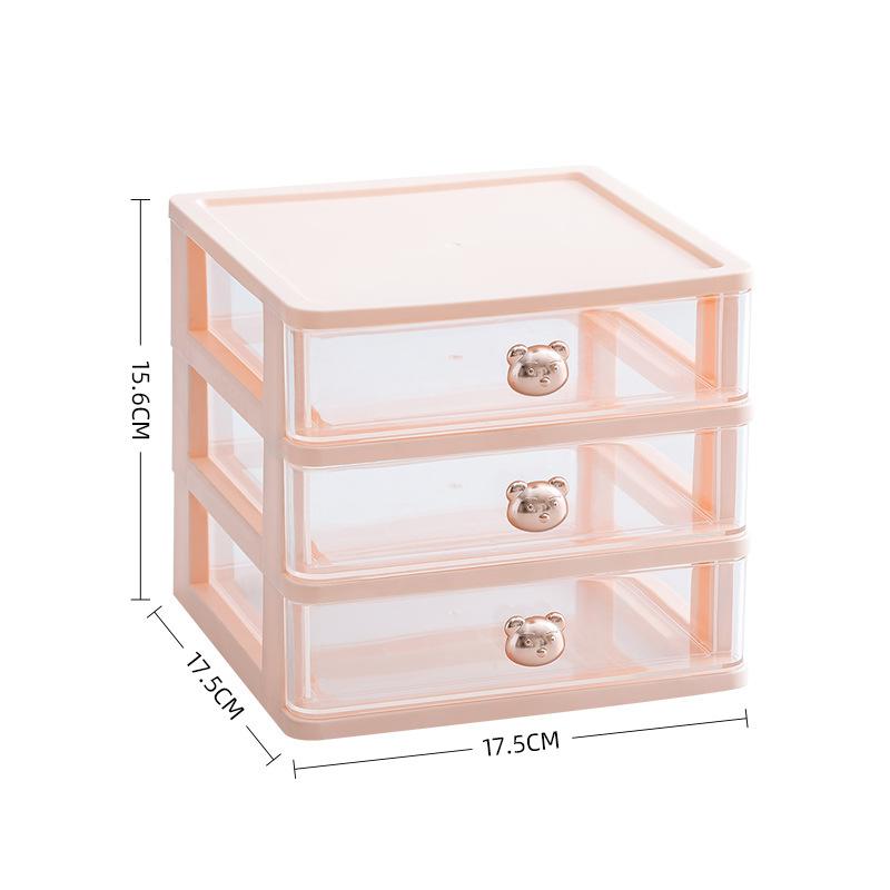 Drawer Pen Holder Storage Box Ins High Value Pen Holder Drawer Desktop Transparent Creative Cute Storage розовый