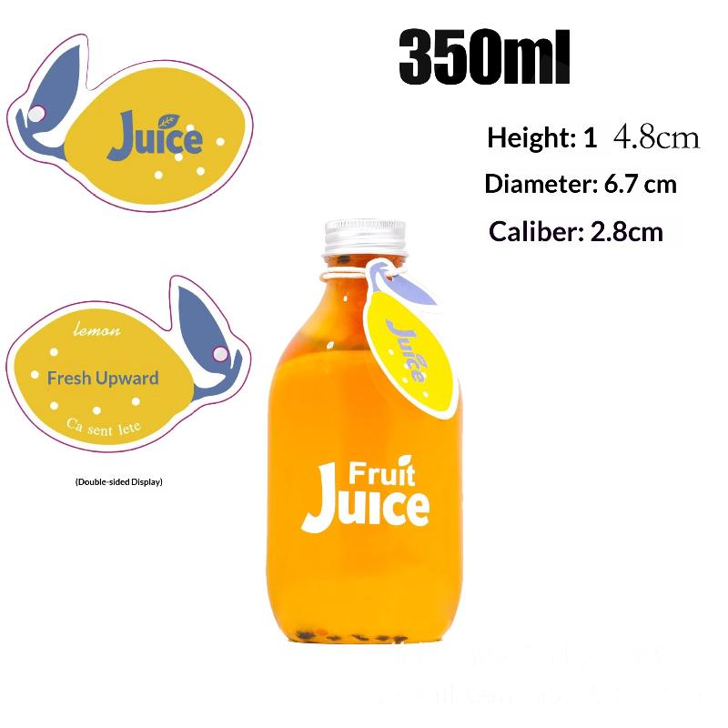 Convenient Plastic Juice Bottles with Secure Leak-Free Caps for Safe Travel and Daily Use 350ml Silver