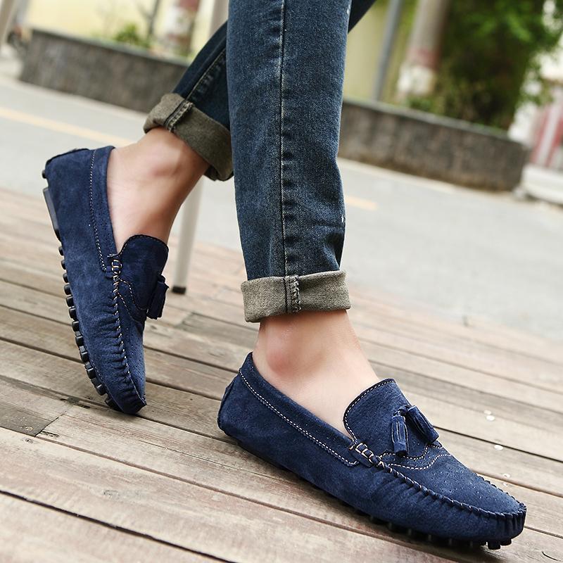 Ležérní boty pánské slip on mokasíny kožené boty pánské Móda 2024