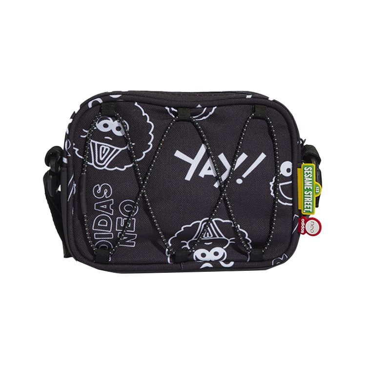 Adidas X Sesame Street Spring Casual Sports Shoulder Crossbody Bag Unisex Bags Black HC7222 Black
