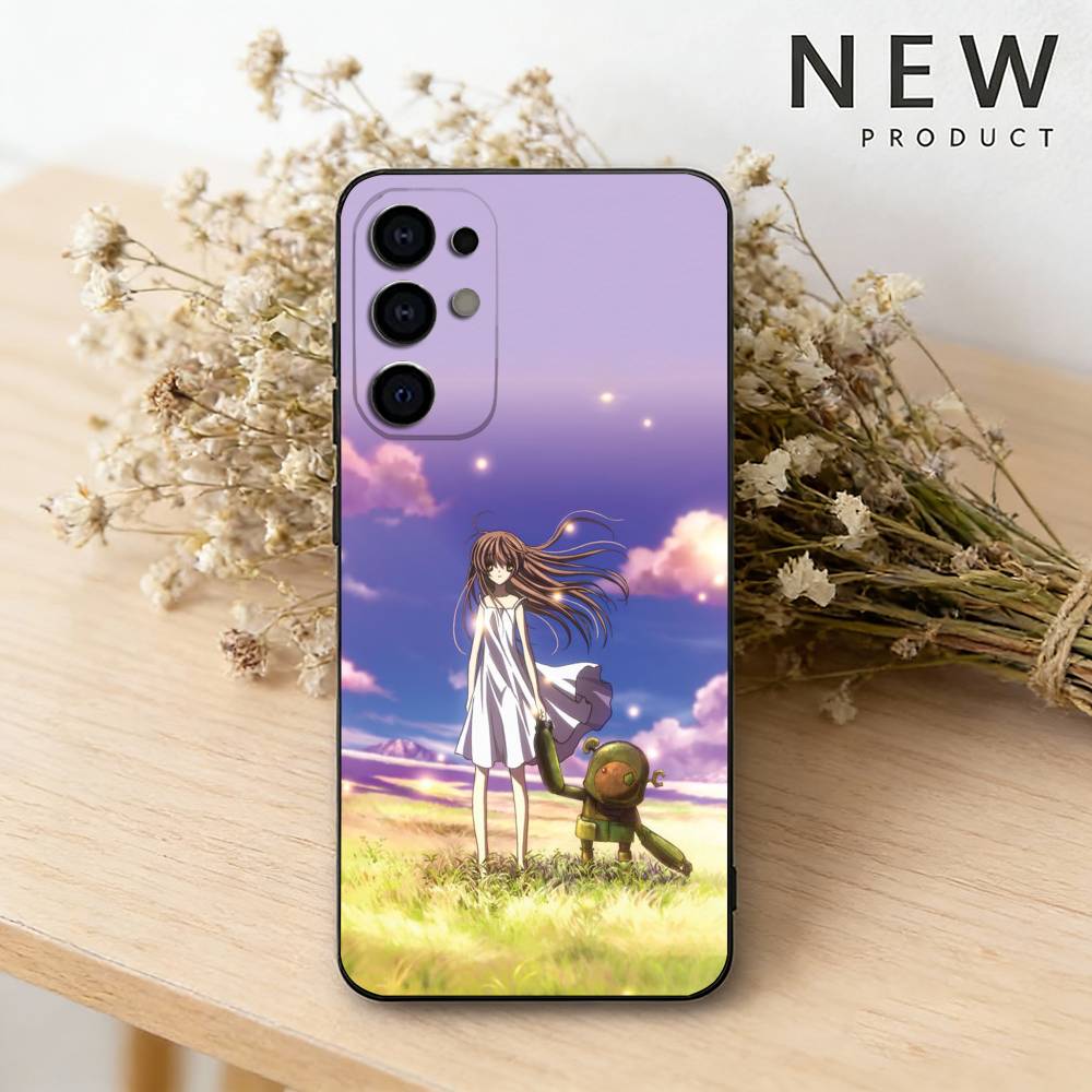 Anime C-Clannad Das süßeste Handyhülle Für Samsung S26,25,24,23,22,21,20,30,Ultra,Plus,Fe,Lite Schwarzes Gehäuse