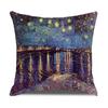 Vintage Art Cushion Cover Van Gogh Oil Painting Pillowcase Living Room Sofa Decoration Pillowcase