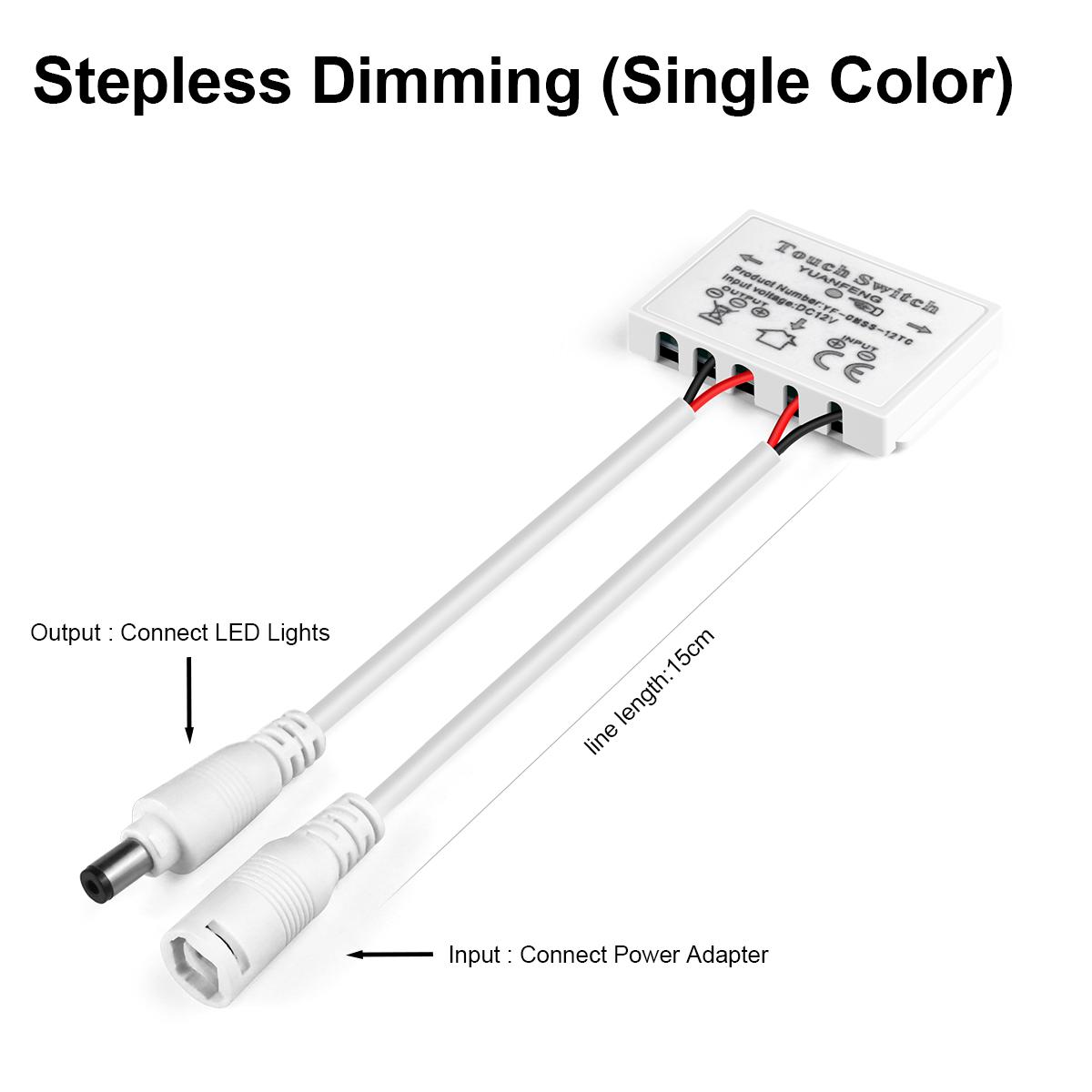 

12V 5V USB LED Touch Sensor Switch Penetrable Mirror Dimmer For Bathroom Dressing Table Vanity Makeup Mirror Light Backlight Dec