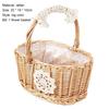 Flower Basket Braided Design Flower Print Widely Applied Creative Tote Picnic Weaving Basket for Wedding