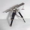 Handmade Brass Spyglass Telescope Chrome Finish, 38.1 Cm Wooden Tripod Home Office Decoration Gifting