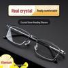 Pure Titanium Frame Designer Reading Glasses | Men's & Women's HD Crystal Stone | Premium Anti-Blue Light Eyewear