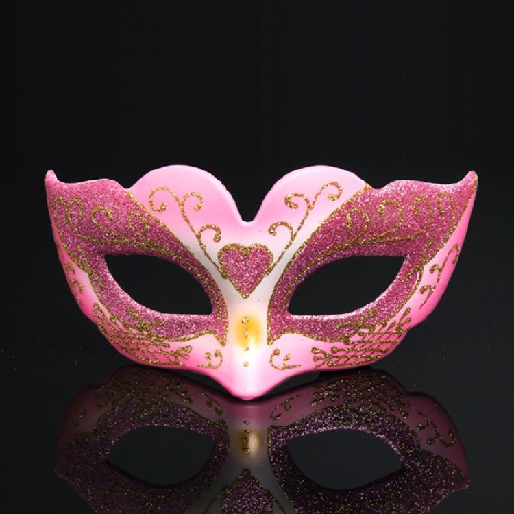 Luxurious Kids Girls Half Face Venetian Mask Mardi Gras Glitter Mask for Masquerade Prom Parties and Themed Celebration