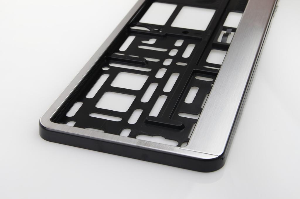 Brushed Silver License Plate Frame AMIO-01646