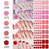 Solid Color Toe Nail Stickers - Full Cover, No Baking, Trendy Cross-Border Style