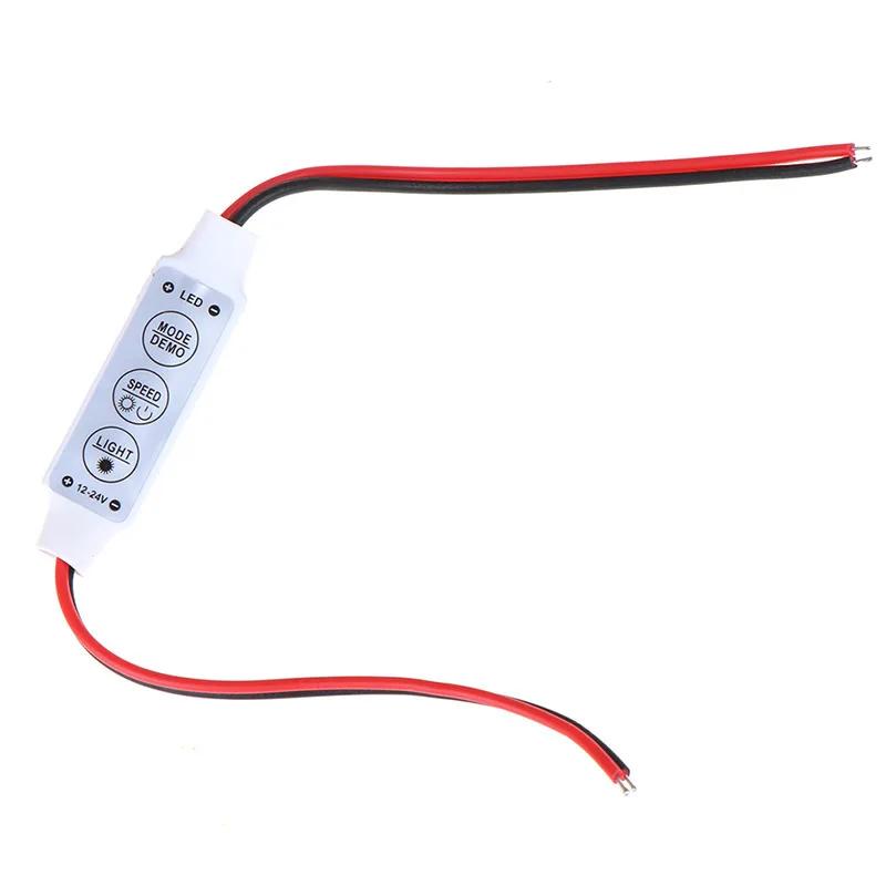 Mini 3 Buttons Light Strip Controller DC 12V 24V LED RGB Controler 4pin LED RGB Dimmer Connector for 2835 5050 LED Light Strip