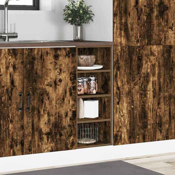 VidaXL Meuble bas "Riga" Chêne fumé 30 x 44,5 x 81,5 cm Bois d'ingénierie 854197