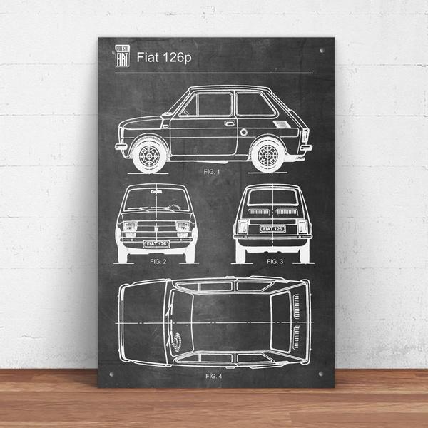 

Fiat 126p Car Metal Tin Sign Pin Up Metal Sign Metal Decor Wall Sign Wall Decor (20cmx30cm) room decoration 20x30cm（7.8x11.8inch）
