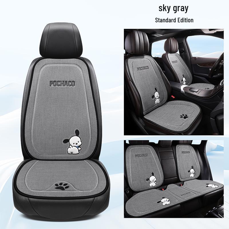 Pachacoo All-Season Cute Cartoon Cotton Linen Car Seat Cushion for Roewe RX5 D7 E6 D6 Ei5.