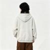 Womens Embroidered Dog Plaid Hooded Sweatshirt Oversized Loose Fit 2026 Casual Open Front Cardigan