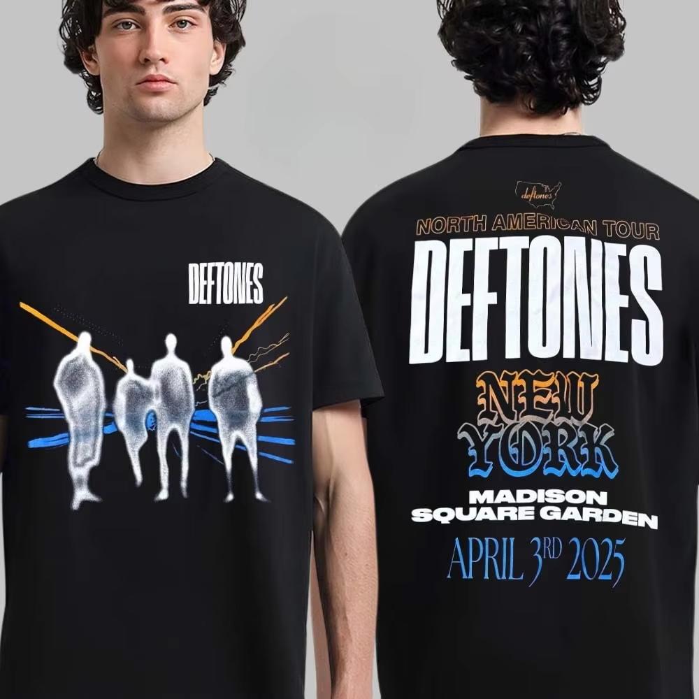 Rare Deftones New York Madison Square Garden Exclusive Tee North American Tour 2025 on April 3 2025 Two Sides Unisex TShirt 3XL