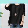Damen Casual Vintage Baumwolle Leinen Locker Langarm Hemd Für Mühelosen Stil
