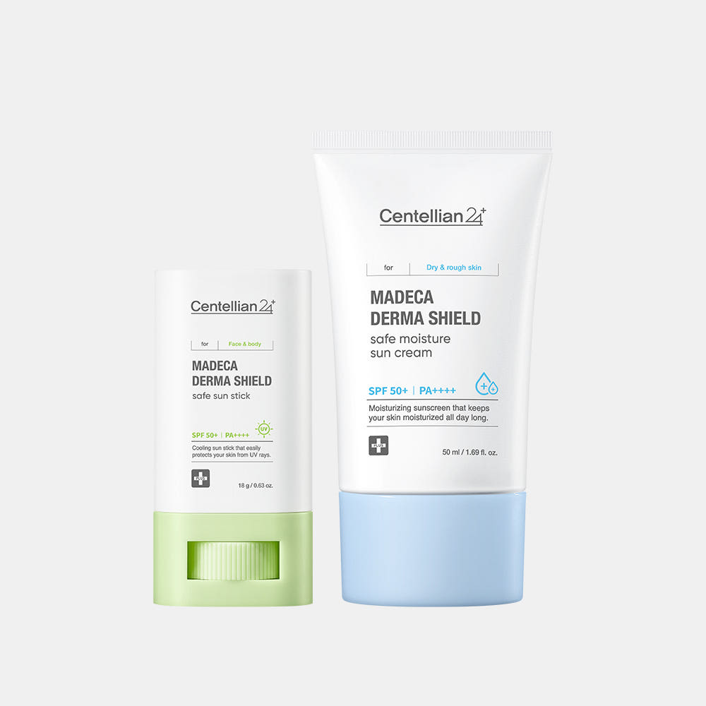 CENTELLIAN24 Dongkook Madeca Derma Shield Safe Sun Stick & Cream Set SPF50+ PA++++