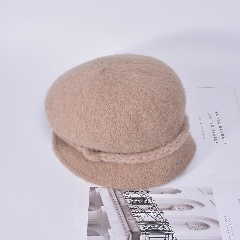 Vintage Inspired Beret With Short Brim For Stylish Office And Casual Wear
