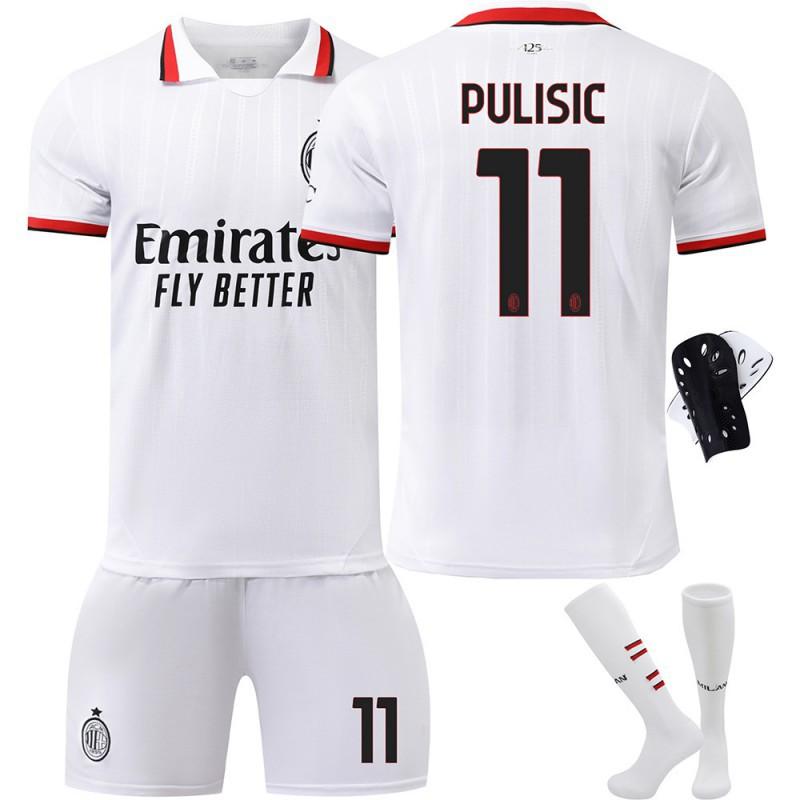 2526AC Away Football Uniform No. 9 Giroud 10 Leo Milan 11 Pulisic Jersey Set