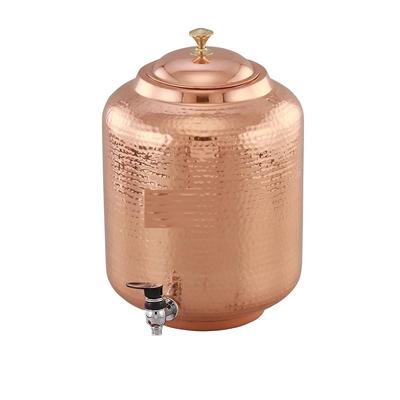5 Litre Hammered Copper Water Dispenser (Matka/Pot) Container Pot with Pure Copper and Ayurvedic Health Benefits