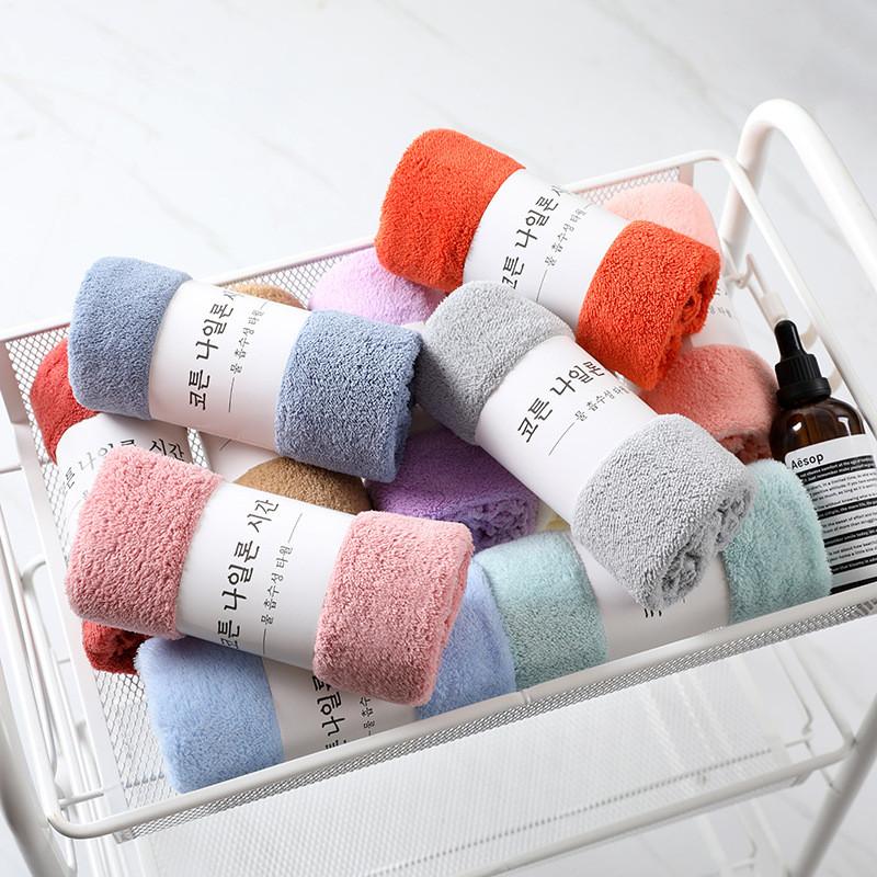 Plush Coral Fleece Towel 30x60cm Soft Absorbent Home Gift For Adults