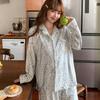 Island Velvet New Autumn and Winter High-end French Leopard Print Thin Velvet Pajamas Women's Loose Loungewear Set Popular