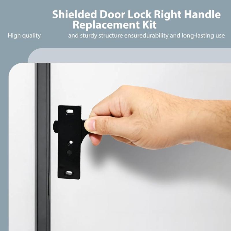 Universal Screen Door Handle & Latches Set Sturdy Aluminum Screen Door Lock & Handle Replacement for Secure Closure