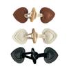 4Pairs Rope Leather Pair Button for Sewing Supplies Coat Sweater Cardigan Belt Buckle Handwork Clothing Decoration