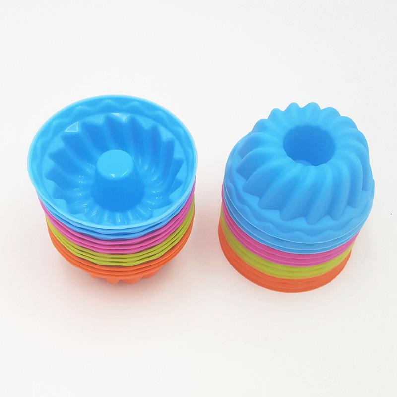 12 teile/satz Silikon Kuchen Form Muffin Cupcake Kürbis Form Reusable Backen Formen