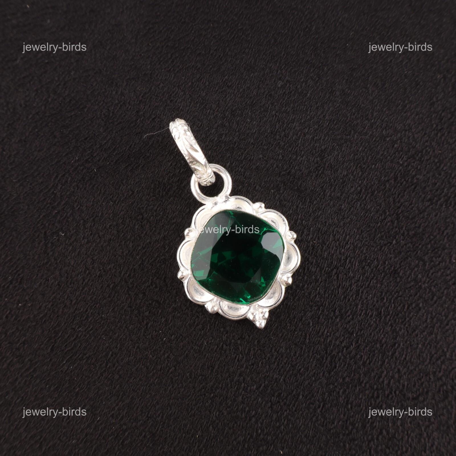 

Зеленый Изумрудный Камень Стерлинговое Серебро Сердечная Чакра Подарок Маме Новая Подвеска Ювелирное Изделие PP-2-5