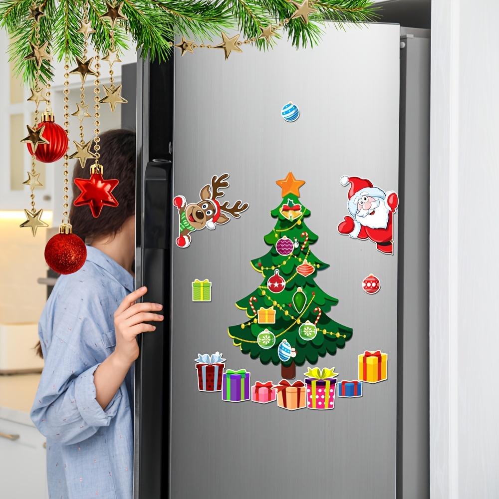 1Set Of Christmas Fridge Magnet Cute Home DIY Refrigerator Decoration Kitchen Gift Cute Creative Sticker For Festival Decoration