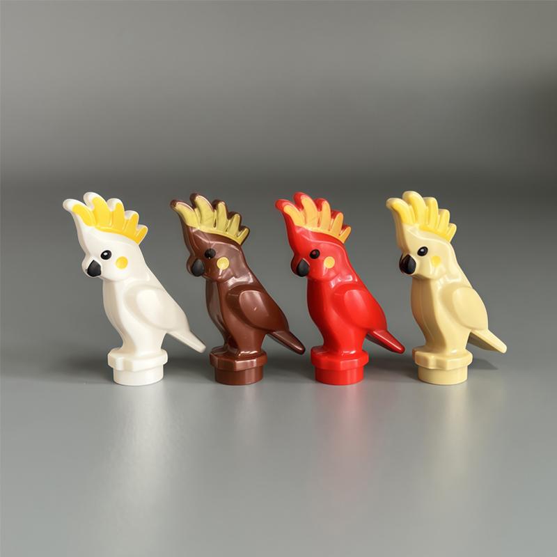 MOC Animal Scene Building Blocks Zoo Elephants Giraffes Chimpanzee Camels Goats Camel Parrots Pigeon Accessories Bricks Toys N09