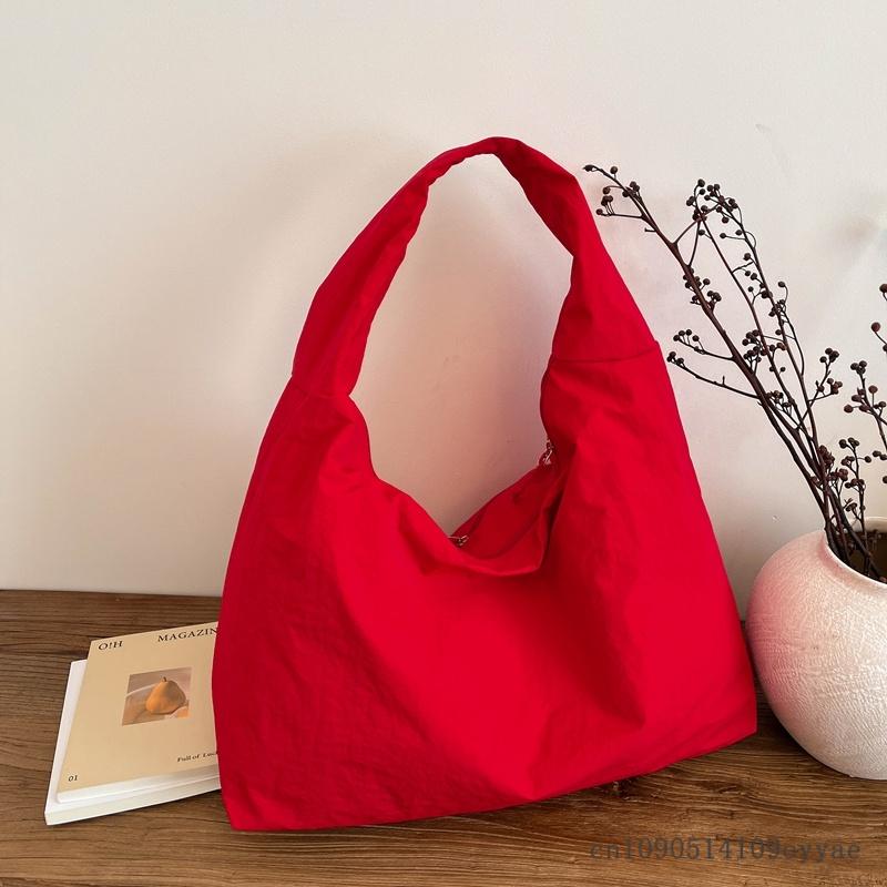 Women's Simple Shoulder Bag Multi-Pocket Commut Casual Tote Bag Large Capacity Nylon Underarm Bag Versatile Shopping Handbag Bag