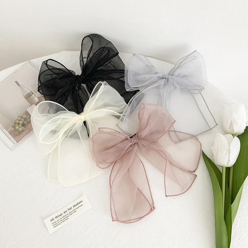 New Ribbon Bow Hair Clips Korean Princess Hair Pin Elegant Barrettes for Girls Headwear Women Hair Accessories
