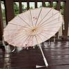 70cm Silk Fabric Tassel Umbrella Chinese Style Ancient Dance Umbrella  Hanfu Photography Prop