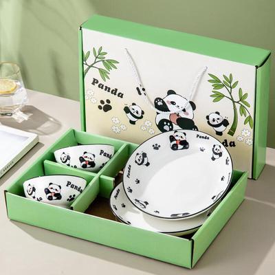 Conjunto de Presente de Louça de Cerâmica Panda