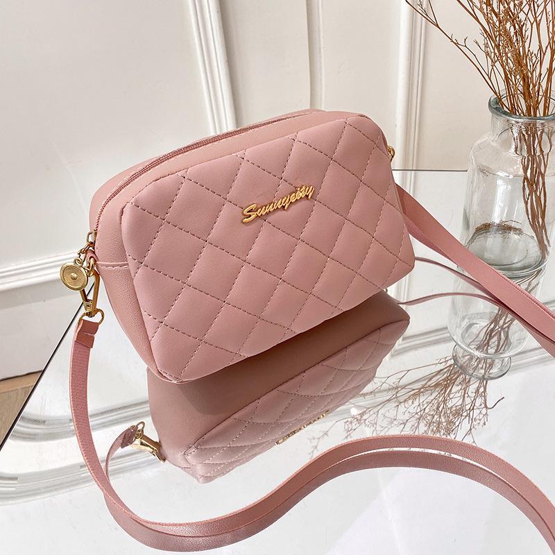 Embroidery Argyle Shoulder Crossbody Bag for Women - Trendy Fashion Design