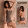 Manyan Women's Sexy Backless Cross Strap Nightdress - One-Piece Lingerie for Clubwear
