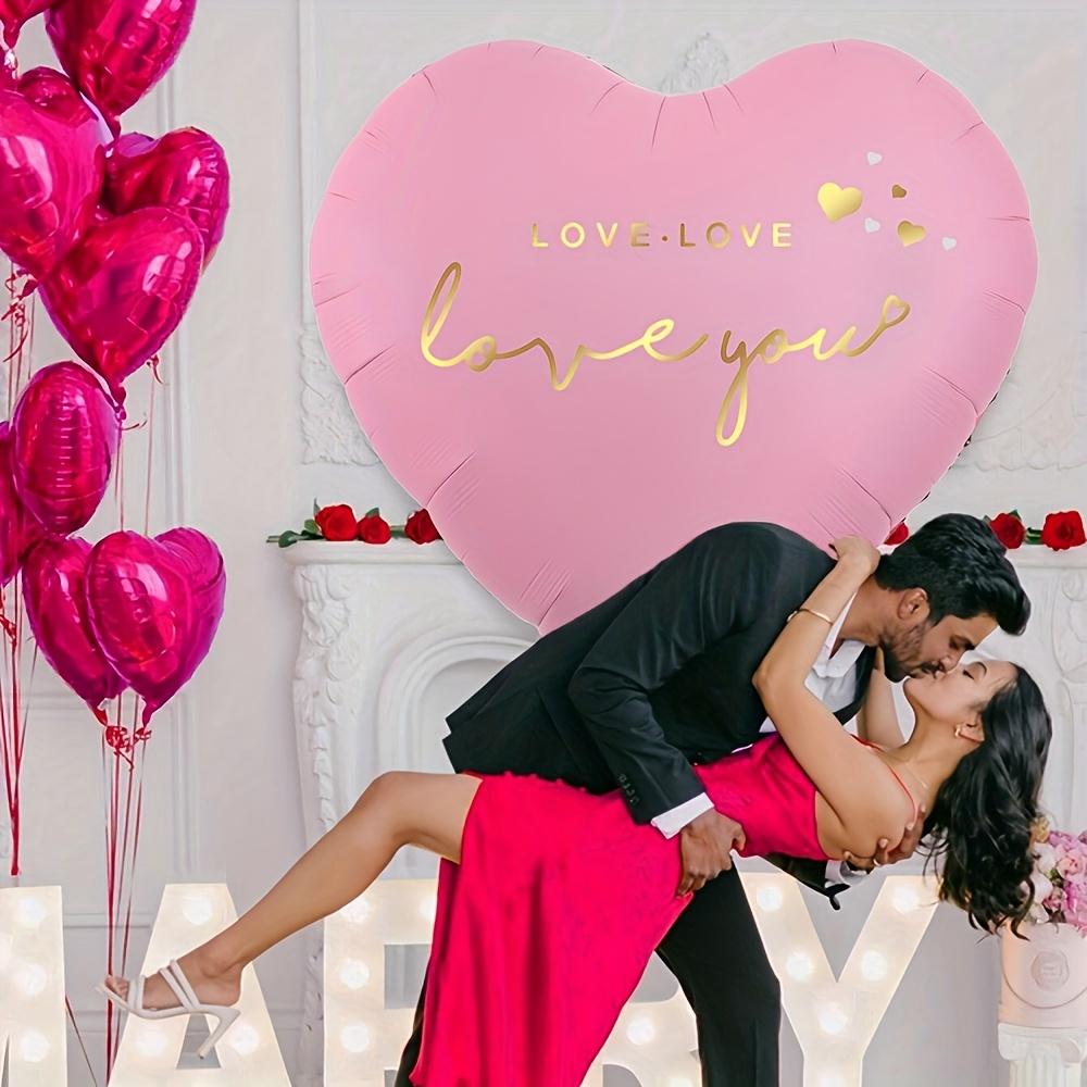 1pc oversized 63 inch Love You aluminum foil love balloon for Valentine's Day, weddings, anniversaries, and birthday decorations