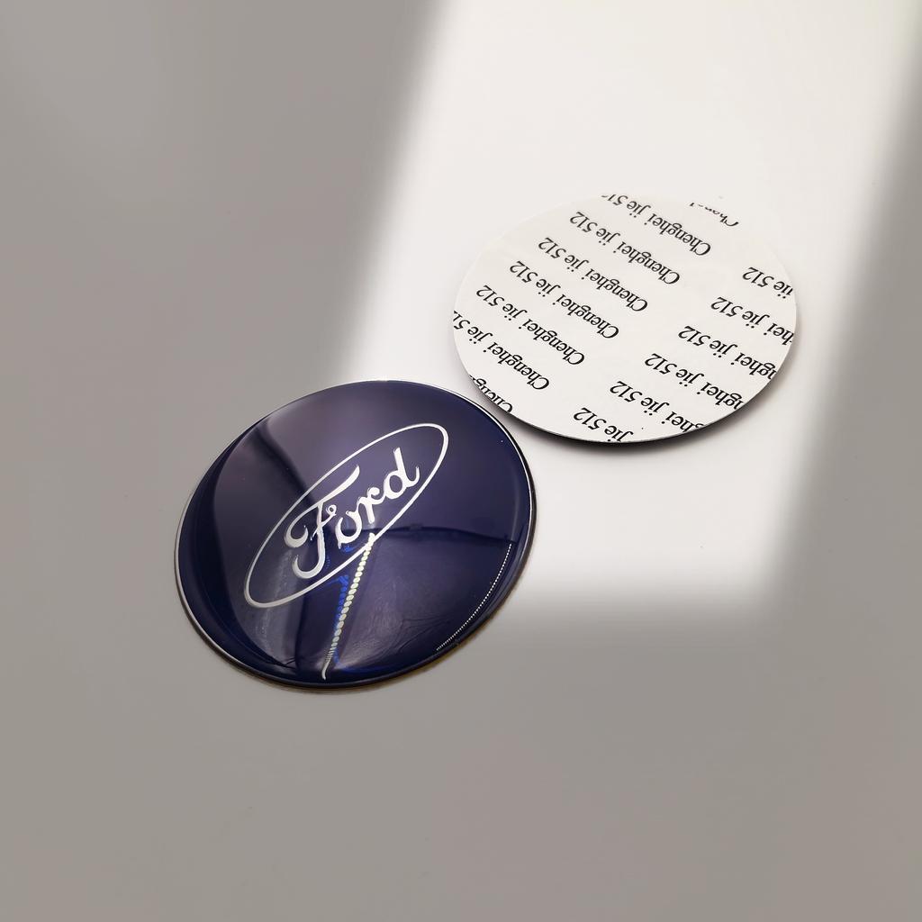 ZLKQ1 4pcs fiat ForFord Car emblem Wheel hub Center Cap Badge covers sticker Decals 54/56/60/62/65mm Styling accessories