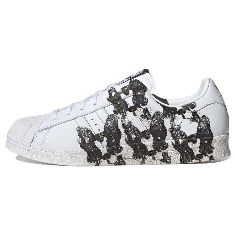 Adidas Originals Han Meilin X  Superstar 80S Dog Leather Low-Top Sneakers Unisex Sneakers White Black ID4387