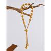Eetit 18K Gold Color PVD Plated Metal Beads Chain Adjustable Bracelet Bangle Statement Waterproof Summer Daily Jewelry