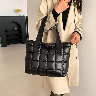 Damen Handtaschen Weltraum Baumwolle Gepolstert Damen Daunen Taschen Schulter Crossbody Taschen Qualität Damen Tote Luxus Tasche