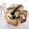 1pc Floral Guitar Artwork Umbrella with Plastic Handle,Suitable for All Seasons Home Travel Outdoor Umbrellaptys31077