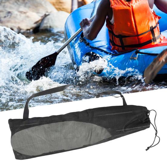 Paddeltasche Verstellbarer Riemen 2 Fächer Leicht Kordelzug Netz Kajakpaddeltasche