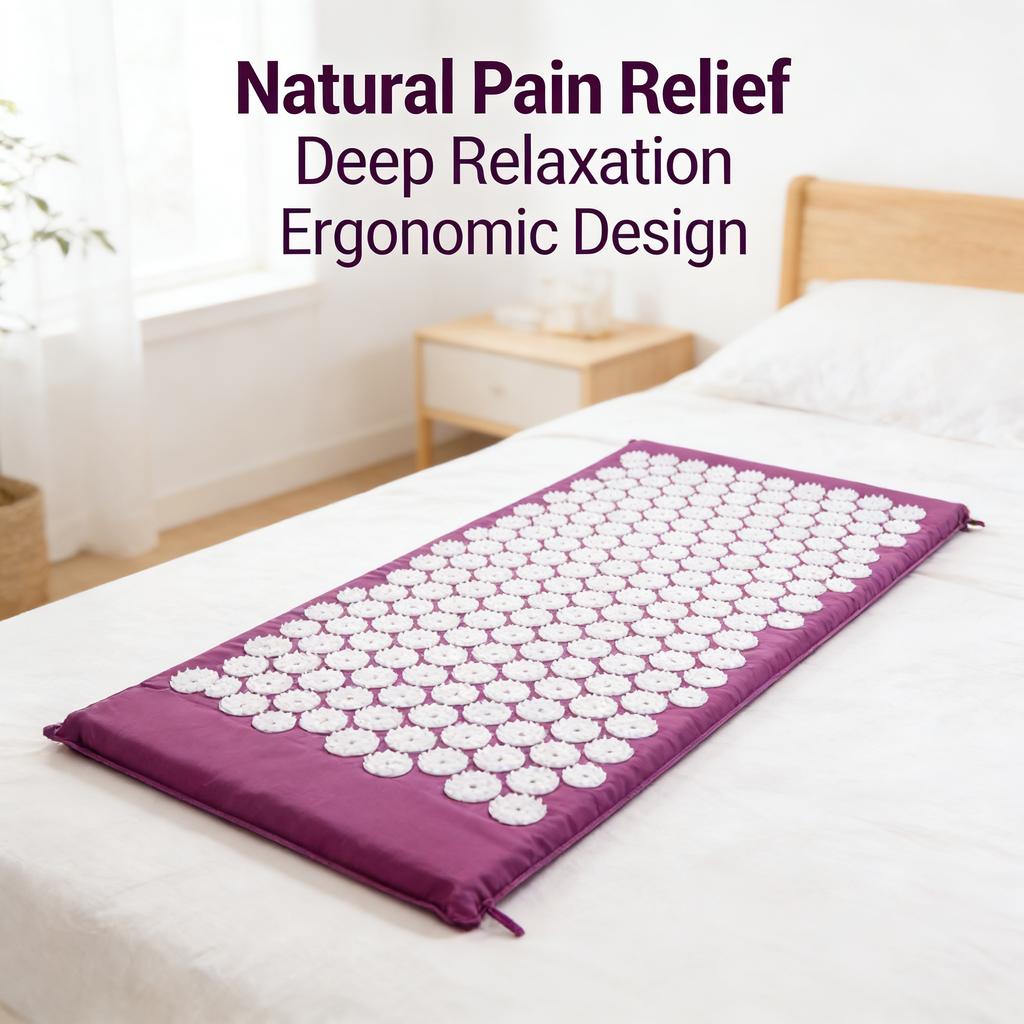 Acupressure Mat for Back & Neck Pain Relief, Relaxation Aid